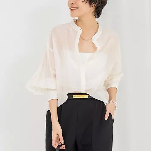 【ノーリーズ/NOLLEY'S】の袖フリルシアーブラウス インテリア・キッズ・メンズ・レディースファッション・服の通販 founy(ファニー) 　ファッション　Fashion　レディースファッション　WOMEN　トップス・カットソー　Tops/Tshirt　シャツ/ブラウス　Shirts/Blouses　2025年　2025　2025春夏・S/S　Ss,Spring/Summer,2025　インナー　Inner　ジャケット　Jacket　デニム　Denim　パール　Pearl　フリル　Frills　ワイド　Wide　春　Spring　オフホワイト|ID: prp329100004372745 ipo3291000000031987003