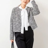 【ノーリーズ/NOLLEY'S】のウォッシャブルツイーディージャージノーカラージャケット 人気、トレンドファッション・服の通販 founy(ファニー) ファッション Fashion レディースファッション WOMEN アウター Coat Outerwear ジャケット Jackets ノーカラージャケット No Collar Leather Jackets 2025年 2025 2025春夏・S/S Ss,Spring/Summer,2025 おすすめ Recommend オケージョン Occasion ジャケット Jacket ジャージ Jersey ツイード Tweed |ID:prp329100004373014