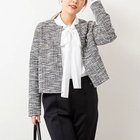 【ノーリーズ/NOLLEY'S】のウォッシャブルツイーディージャージノーカラージャケット ブラック・グレー系3|ID: prp329100004373014 ipo3291000000031974503