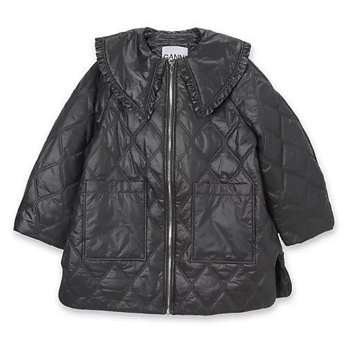 【ガニー/GANNI】のShiny Quilt Midi Jacket 人気、トレンドファッション・服の通販 founy(ファニー) 　ファッション　Fashion　レディースファッション　WOMEN　アウター　Coat Outerwear　ジャケット　Jackets　2025年　2025　2025春夏・S/S　Ss,Spring/Summer,2025　キルティング　Quilting　ジャケット　Jacket　バランス　Balance　フラット　Flat　フリル　Frills　ミドル　Middle　ライニング　Lining　 other-1|ID: prp329100004373024 ipo3291000000032401364