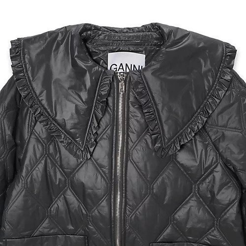 【ガニー/GANNI】のShiny Quilt Midi Jacket 人気、トレンドファッション・服の通販 founy(ファニー) 　ファッション　Fashion　レディースファッション　WOMEN　アウター　Coat Outerwear　ジャケット　Jackets　2025年　2025　2025春夏・S/S　Ss,Spring/Summer,2025　キルティング　Quilting　ジャケット　Jacket　バランス　Balance　フラット　Flat　フリル　Frills　ミドル　Middle　ライニング　Lining　other-3|ID: prp329100004373024 ipo3291000000032401367