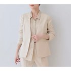 【インディヴィ/INDIVI】の【こなれSETUP/ストライプ柄】リネンライクノーカラージャケット 人気、トレンドファッション・服の通販 founy(ファニー) ファッション Fashion レディースファッション WOMEN アウター Coat Outerwear ジャケット Jackets ノーカラージャケット No Collar Leather Jackets オックス Ox カーディガン Cardigan ジャケット Jacket ストライプ Stripe スマート Smart セットアップ Set Up トレンド Trend ボトム Bottom ポケット Pocket ワイド Wide おすすめ Recommend thumbnail グレージュ|ID: prp329100004375049 ipo3291000000030571240