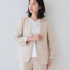 【インディヴィ/INDIVI】の【こなれSETUP/ストライプ柄】リネンライクノーカラージャケット 人気、トレンドファッション・服の通販 founy(ファニー) ファッション Fashion レディースファッション WOMEN アウター Coat Outerwear ジャケット Jackets ノーカラージャケット No Collar Leather Jackets オックス Ox カーディガン Cardigan ジャケット Jacket ストライプ Stripe スマート Smart セットアップ Set Up トレンド Trend ボトム Bottom ポケット Pocket ワイド Wide おすすめ Recommend thumbnail アイボリー|ID: prp329100004375049 ipo3291000000030571242