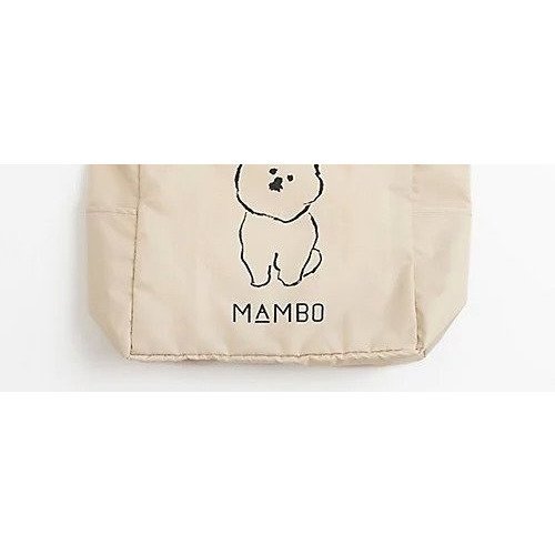 【クラスカ ギャラリー & ショップ ドー/CLASKA Gallery&Shop DO】のMAMBO TAKE ME OUT ナイロンマルシェトート インテリア・キッズ・メンズ・レディースファッション・服の通販 founy(ファニー) 　ファッション　Fashion　レディースファッション　WOMEN　バッグ　Bag　イラスト　Illustration　コンパクト　Compact　スマート　Smart　ポケット　Pocket　モチーフ　Motif　リボン　Ribbon　人気　Popularity　犬　Dog　ベージュ|ID: prp329100004378335 ipo3291000000030968936