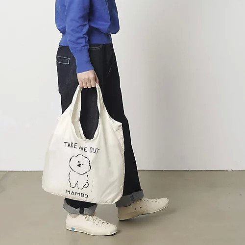 【クラスカ ギャラリー & ショップ ドー/CLASKA Gallery&Shop DO】のMAMBO エコバッグ コンパクト 人気、トレンドファッション・服の通販 founy(ファニー) 　ファッション　Fashion　レディースファッション　Fashion for Women　コンパクト　Compact, Small Size　パイピング　Piping, Trim Design　プリント　Print, Printed Pattern　ポケット　Pocket, Pocket Detail　モチーフ　Motif, Design Theme　人気　Popular, Best Seller　犬　Dog　other-3|ID: prp329100004378337 ipo3291000000031265239