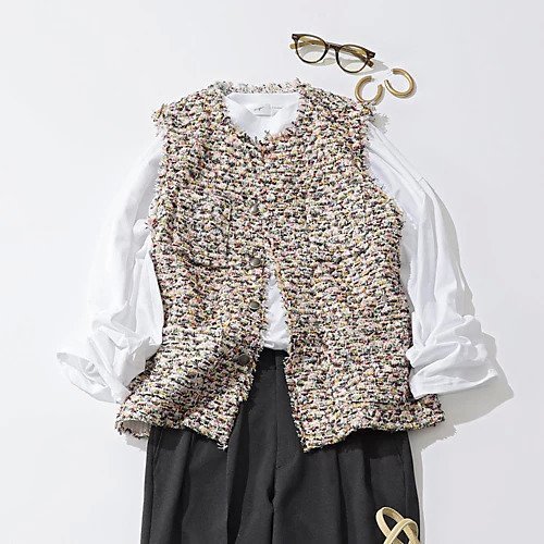 【コーヘン/Coohem】のKASURI MIX TWEED V/T 人気、トレンドファッション・服の通販 founy(ファニー) 　ファッション　Fashion　レディースファッション　Fashion for Women　ツイード　Twill, Twill Weave　ベスト　Vest, Waistcoat　メタル　Metal, Metal Parts　モダン　Modern, Contemporary　other-2|ID: prp329100004380745 ipo3291000000032617617