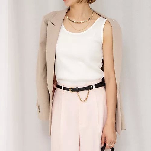 【ノーリーズ/NOLLEY'S】のテレコタンクトップ インテリア・キッズ・メンズ・レディースファッション・服の通販 founy(ファニー) 　ファッション　Fashion　レディースファッション　Fashion for Women　2025年　2025　2025春夏・S/S　Spring/Summer 2025 SS25　インナー　Innerwear　カーディガン　Cardigan, Knitwear　タンク　Tank Top, Sleeveless Top　テレコ　Ribbed, Rib Stitch　エレガント 上品　Elegant　ホワイト|ID: prp329100004381652 ipo3291000000031711356