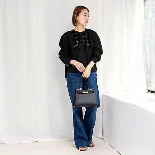 【ノーリーズ/NOLLEY'S】のフラワーモチーフブラウス 人気、トレンドファッション・服の通販 founy(ファニー) 　ファッション　Fashion　レディースファッション　WOMEN　トップス・カットソー　Tops/Tshirt　シャツ/ブラウス　Shirts/Blouses　花柄・フラワープリント・モチーフ　Flower Patterns　2025年　2025　2025春夏・S/S　Ss,Spring/Summer,2025　シアー　Sheer　デニム　Denim　フラワー　Flower　フロント　Front　モチーフ　Motif　エレガント 上品　Elegant　other-2|ID: prp329100004381656 ipo3291000000031712560