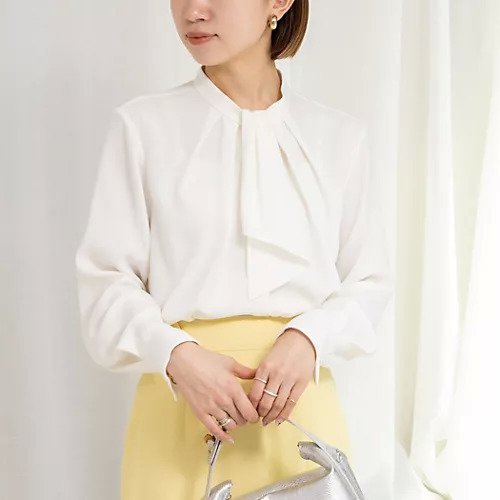 【ノーリーズ/NOLLEY'S】のストレッチジョーゼットボウタイ風ブラウス インテリア・キッズ・メンズ・レディースファッション・服の通販 founy(ファニー) ファッション Fashion レディースファッション WOMEN トップス・カットソー Tops/Tshirt シャツ/ブラウス Shirts/Blouses 2025年 2025 2025春夏・S/S Ss,Spring/Summer,2025 オケージョン Occasion シンプル Simple ジャケット Jacket ジョーゼット Georgette パイピング Piping エレガント 上品 Elegant ビジネス 仕事 通勤 Business オフホワイト|ID: prp329100004381657 ipo3291000000031712564