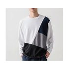 【ザ ショップ ティーケー/THE SHOP TK / MEN】の異素材ブロッキング長袖Tシャツ 人気、トレンドファッション・服の通販 founy(ファニー) ファッション Fashion メンズファッション MEN スマート Smart ブロッキング Blocking 切替 Switching 長袖 Long Sleeve thumbnail オフホワイト|ID: prp329100004381738 ipo3291000000030625376