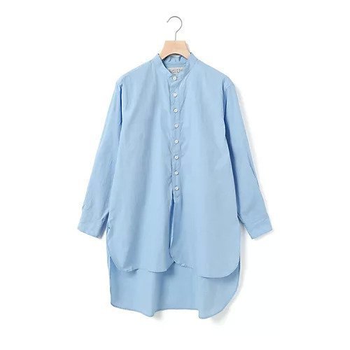 【ミディウミ/MidiUmi】のワイドロングシャツ インテリア・キッズ・メンズ・レディースファッション・服の通販 founy(ファニー) 　ファッション　Fashion　レディースファッション　WOMEN　トップス・カットソー　Tops/Tshirt　シャツ/ブラウス　Shirts/Blouses　スリット　Slit　ドレス　Dress　フレア　Flare　フロント　Front　ライトブルー|ID: prp329100004383162 ipo3291000000030637093
