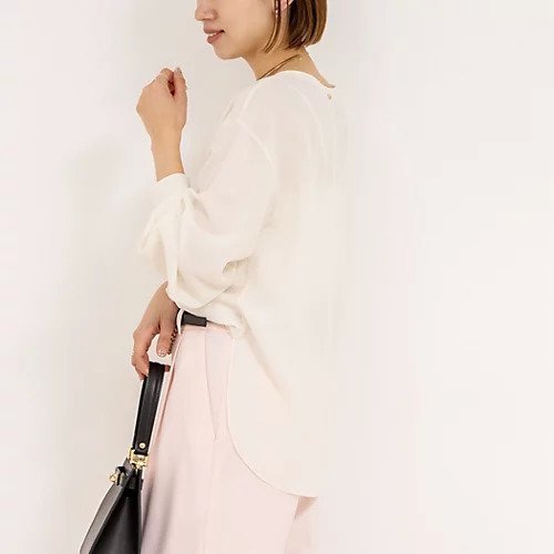 【ノーリーズソフィー/NOLLEY'S sophi】のSYジョーゼットTブラウス 人気、トレンドファッション・服の通販 founy(ファニー) 　ファッション　Fashion　レディースファッション　WOMEN　トップス・カットソー　Tops/Tshirt　シャツ/ブラウス　Shirts/Blouses　2025年　2025　2025春夏・S/S　Ss,Spring/Summer,2025　シンプル　Simple　ジョーゼット　Georgette　ストレッチ　Stretch　ビジネス 仕事 通勤　Business　other-2|ID: prp329100004383168 ipo3291000000031712341