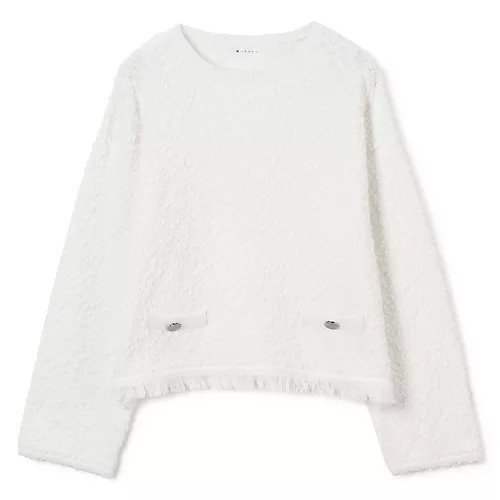 【エムセブンデイズ フォー プチ/M7days for petit】のサマーツイード調ニットプルオーバー インテリア・キッズ・メンズ・レディースファッション・服の通販 founy(ファニー) ファッション Fashion レディースファッション Fashion for Women トップス・カットソー Cut & Sew Tops ニット Knit Tops & Sweaters カジュアルプルオーバー・ニットトップス Pullovers & Knit Tops / Casual Pullovers カーディガン Cardigan, Knitwear サマー Summer, Summer Style ジャケット Jacket, Outerwear セレモニー Ceremony ツイード Twill, Twill Weave エレガント 上品 Elegant 今季 This Season, Current Season ホワイト|ID: prp329100004383178 ipo3291000000034766800