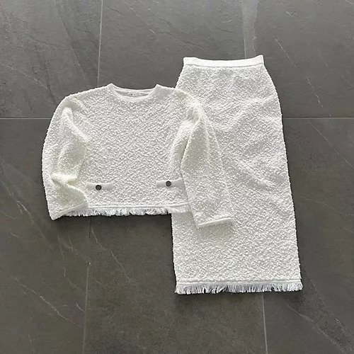 【エムセブンデイズ フォー プチ/M7days for petit】のサマーツイード調ニットプルオーバー 人気、トレンドファッション・服の通販 founy(ファニー) 　ファッション　Fashion　レディースファッション　Fashion for Women　トップス・カットソー　Cut & Sew Tops　ニット　Knit Tops & Sweaters　カジュアルプルオーバー・ニットトップス　Pullovers & Knit Tops / Casual Pullovers　カーディガン　Cardigan, Knitwear　サマー　Summer, Summer Style　ジャケット　Jacket, Outerwear　セレモニー　Ceremony　ツイード　Twill, Twill Weave　エレガント 上品　Elegant　今季　This Season, Current Season　other-3|ID: prp329100004383178 ipo3291000000034954006