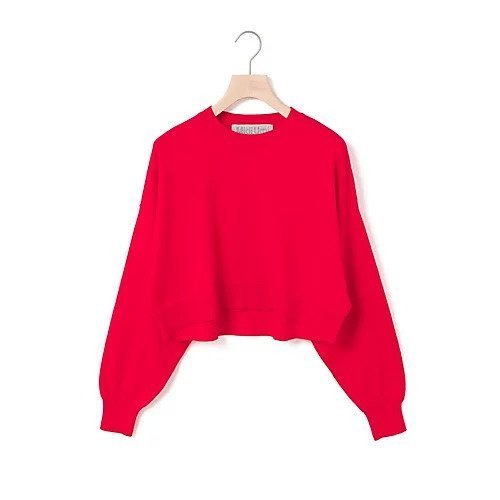 【ミディウミ/MidiUmi】のショートニットプルオーバー インテリア・キッズ・メンズ・レディースファッション・服の通販 founy(ファニー) 　ファッション　Fashion　レディースファッション　WOMEN　トップス・カットソー　Tops/Tshirt　ニット　Knit Tops　プルオーバー　Pullover　ベーシック　Basic　春　Spring　レッド|ID: prp329100004383188 ipo3291000000030637211