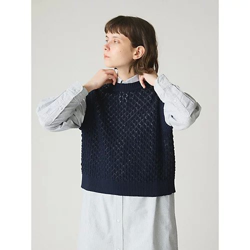 【ミディウミ/MidiUmi】のメッシュニットベスト 人気、トレンドファッション・服の通販 founy(ファニー) 　ファッション　Fashion　レディースファッション　WOMEN　アウター　Coat Outerwear　トップス・カットソー　Tops/Tshirt　ニット　Knit Tops　ベスト/ジレ　Gilets/Vests　ハンド　Hand　ベーシック　Basic　メッシュ　Mesh　春　Spring　other-2|ID: prp329100004383189 ipo3291000000031264869