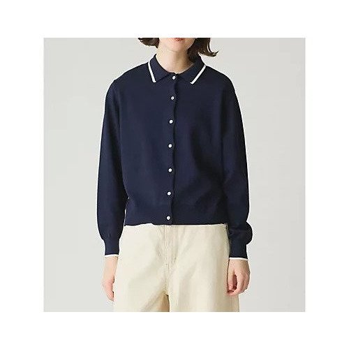 【ミディウミ/MidiUmi】のポロニットカーディガン 人気、トレンドファッション・服の通販 founy(ファニー) 　ファッション　Fashion　レディースファッション　WOMEN　トップス・カットソー　Tops/Tshirt　ニット　Knit Tops　カーディガン　Cardigans　ベーシック　Basic　春　Spring　other-3|ID: prp329100004383198 ipo3291000000031264878