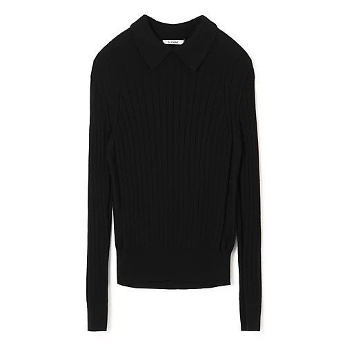 【スローン/SLOANE】の18Gワイドリブ ウール シルク スキッパー インテリア・キッズ・メンズ・レディースファッション・服の通販 founy(ファニー) 　ファッション　Fashion　レディースファッション　WOMEN　シルク　Silk　スキッパー　Skipper　フィット　Fit　ワイドリブ　Wide Rib　ブラック|ID: prp329100004383199 ipo3291000000031715045