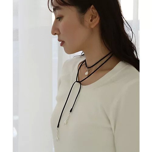 【コレカラ/collecala】のパール付き コードチョーカーネックレス/ラリエット 人気、トレンドファッション・服の通販 founy(ファニー) 　ファッション　Fashion　レディースファッション　WOMEN　ジュエリー　Jewelry　ネックレス　Necklaces　おすすめ　Recommend　オケージョン　Occasion　トレンド　Trend　ネックレス　Necklace　パール　Pearl　フロント　Front　other-2|ID: prp329100004383267 ipo3291000000031264915