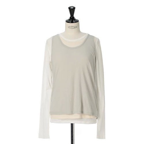 【スアデオ/suadeo】のレイヤードタンク&ロンT3点セット 人気、トレンドファッション・服の通販 founy(ファニー) 　ファッション　Fashion　レディースファッション　Fashion for Women　トップス・カットソー　Cut & Sew Tops　ロングTシャツ・Tシャツ　Longline T-Shirts & Tees　イエロー　Yellow　春　Spring　洗える　Machine Washable　カッティング　Cutting Detail　今季　This Season, Current Season　シアー　Sheer, See-Through　タンク　Tank Top, Sleeveless Top　トレンド　Trend, Trending Now　長袖　Long Sleeve, Full Sleeve　バランス　Balance, Style Balance　パターン　Pattern, Design Print　ベーシック　Basic, Essential　S/S・春夏　SS, Spring/Summer, Warm Season　おすすめ　Recommended / Our Picks　夏　Summer　other-3|ID: prp329100004385134 ipo3291000000034616313