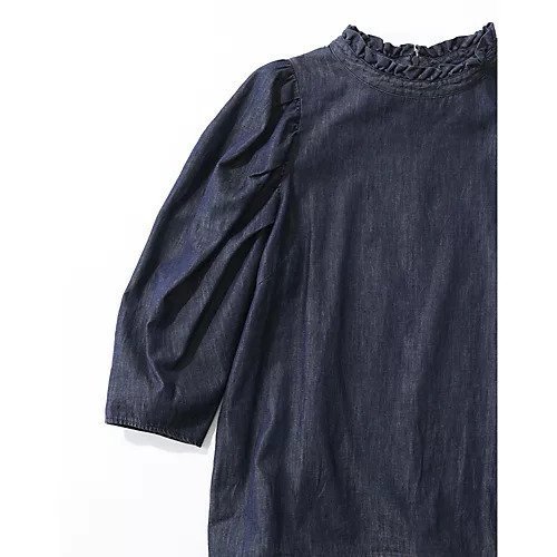 【オブラダ/Oblada】のDENIM SHIRRING BLOUSE 人気、トレンドファッション・服の通販 founy(ファニー) ファッション Fashion レディースファッション Fashion for Women スリーブ Sleeve, Long Sleeve / Short Sleeve デニム Denim, Jeans Material フリル Frill, Ruffle 洗える Machine Washable other-2|ID: prp329100004387780 ipo3291000000033966080
