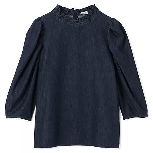 【オブラダ/Oblada】のDENIM SHIRRING BLOUSE インテリア・キッズ・メンズ・レディースファッション・服の通販 founy(ファニー) https://founy.com/ ファッション Fashion レディースファッション Fashion for Women スリーブ Sleeve, Long Sleeve / Short Sleeve デニム Denim, Jeans Material フリル Frill, Ruffle 洗える Machine Washable |ID: prp329100004387780 ipo3291000000036313705