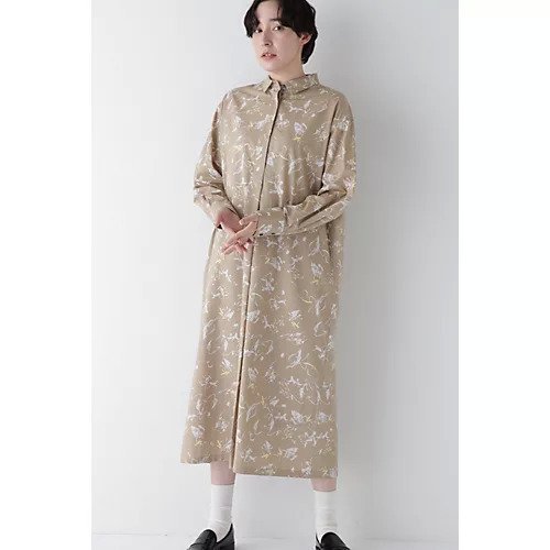【ヒューマンウーマン/HUMAN WOMAN】のペイントPTシャツワンピース インテリア・キッズ・メンズ・レディースファッション・服の通販 founy(ファニー) 　ファッション　Fashion　レディースファッション　WOMEN　ワンピース　Dress　シャツワンピース　Shirt Dresses　おすすめ　Recommend　スタンダード　Standard　プリント　Print　ロング　Long　ベージュ|ID: prp329100004387781 ipo3291000000030672078