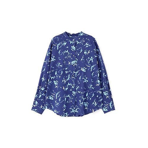 【ヒューマンウーマン/HUMAN WOMAN】のペイントPTバンドカラーシャツブラウス 人気、トレンドファッション・服の通販 founy(ファニー) 　ファッション　Fashion　レディースファッション　WOMEN　トップス・カットソー　Tops/Tshirt　シャツ/ブラウス　Shirts/Blouses　おすすめ　Recommend　カフス　Cuffs　スタンダード　Standard　プリント　Print　other-3|ID: prp329100004387784 ipo3291000000031264732