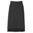 【アンスクリア/INSCRIRE】のWool Layered Skirt 人気、トレンドファッション・服の通販 founy(ファニー) ファッション Fashion レディースファッション Ladies' Fashion Online スカート Skirt 2025年 2025 2025春夏・S/S Ss,Spring/Summer,2025 ストライプ Stripe ペチコート Petticoat マニッシュ Mannish レース Race thumbnail CHARCOAL GREY STRIPE &#215; BLACK|ID: prp329100004389157 ipo3291000000032375939