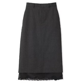 【アンスクリア/INSCRIRE】 Wool Layered Skirt人気、トレンドファッション・服の通販 founy(ファニー) ファッション Fashion レディースファッション Fashion for Women スカート Skirts 2025年 2025 2025春夏・S/S Spring/Summer 2025 SS25 ストライプ Stripe, Striped Pattern ペチコート Petticoat, Underskirt マニッシュ Mannish, Boyish レース Lace, Lace Fabric |ID:prp329100004389157