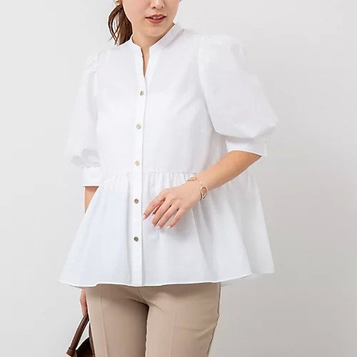 【ノーリーズソフィー/NOLLEY'S sophi】のペプラムシャツブラウス 人気、トレンドファッション・服の通販 founy(ファニー) 　ファッション　Fashion　レディースファッション　WOMEN　トップス・カットソー　Tops/Tshirt　シャツ/ブラウス　Shirts/Blouses　2025年　2025　2025春夏・S/S　Ss,Spring/Summer,2025　スリーブ　Sleeve　デニム　Denim　ペプラム　Peplum　ワイド　Wide　エレガント 上品　Elegant　ビジネス 仕事 通勤　Business　 other-1|ID: prp329100004391986 ipo3291000000031712300
