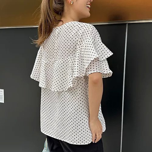【ノーリーズ/NOLLEY'S】の【追加】サッカードットバックフリルブラウス 人気、トレンドファッション・服の通販 founy(ファニー) 　ファッション　Fashion　レディースファッション　Fashion for Women　トップス・カットソー　Cut & Sew Tops　シャツ・ブラウス・オフィスカジュアル　Elegant Blouses & Button-Ups　バッグ　Bags　2025年　2025　2025春夏・S/S　Spring/Summer 2025 SS25　サッカー　Seersucker, Summer Fabric　ドット　Polka Dot, Dot Pattern　フリル　Frill, Ruffle　ボトム　Bottoms, Lower Wear　半袖　Short Sleeve, Half Sleeve　夏　Summer　other-3|ID: prp329100004391991 ipo3291000000033424105