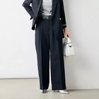 【ノーリーズソフィー/NOLLEY'S sophi】の《セットアップ対応》ウォッシャブルライトドライシャンブレーワイドパンツ ネイビー|ID: prp329100004392107 ipo3291000000032745710