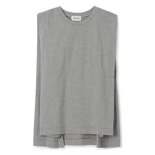 【アダワス/ADAWAS】のフレアシルエットノースリーブ インテリア・キッズ・メンズ・レディースファッション・服の通販 founy(ファニー) 　ファッション　Fashion　レディースファッション　Fashion for Women　トップス・カットソー　Cut & Sew Tops　キャミソール&ノースリーブ　Camisoles & Sleeveless Tops　ショルダー　Shoulder, Shoulder Strap　シルク　Silk, 100% Silk　スクエア　Square, Square Shape　フレア　Flare, Flared　夏　Summer　洗える　Machine Washable　グレー|ID: prp329100004393760 ipo3291000000034952046