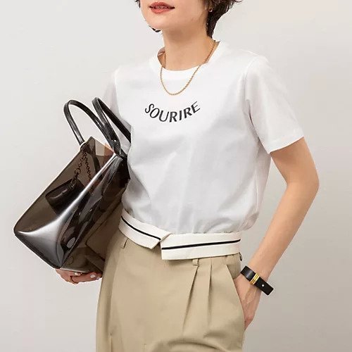 【ノーリーズソフィー/NOLLEY'S sophi】のオーガニックコットンロゴT インテリア・キッズ・メンズ・レディースファッション・服の通販 founy(ファニー) 　ファッション　Fashion　レディースファッション　WOMEN　2025年　2025　2025春夏・S/S　Ss,Spring/Summer,2025　おすすめ　Recommend　インナー　Inner　ジャケット　Jacket　夏　Summer　春　Spring　S/S・春夏　Ss・Spring/Summer　ホワイト|ID: prp329100004393768 ipo3291000000031711488