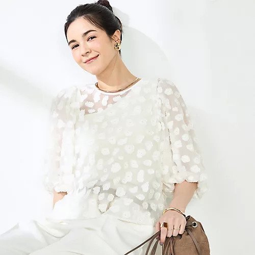 【ノーリーズ/NOLLEY'S】のKIRYU花柄ジャガードバルーン袖ブラウス インテリア・キッズ・メンズ・レディースファッション・服の通販 founy(ファニー) https://founy.com/ ファッション Fashion レディースファッション WOMEN トップス・カットソー Tops/Tshirt シャツ/ブラウス Shirts/Blouses 花柄・フラワープリント・モチーフ Flower Patterns 2025年 2025 2025春夏・S/S Ss,Spring/Summer,2025 カットジャガード Cut Jacquard ショート Short ボトム Bottom 人気 Popularity 定番 Standard |ID: prp329100004393787 ipo3291000000031711930
