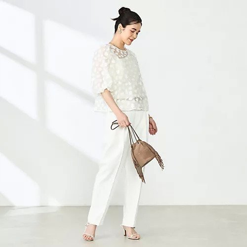 【ノーリーズ/NOLLEY'S】のKIRYU花柄ジャガードバルーン袖ブラウス 人気、トレンドファッション・服の通販 founy(ファニー) 　ファッション　Fashion　レディースファッション　WOMEN　トップス・カットソー　Tops/Tshirt　シャツ/ブラウス　Shirts/Blouses　花柄・フラワープリント・モチーフ　Flower Patterns　2025年　2025　2025春夏・S/S　Ss,Spring/Summer,2025　カットジャガード　Cut Jacquard　ショート　Short　ボトム　Bottom　人気　Popularity　定番　Standard　other-2|ID: prp329100004393787 ipo3291000000031711934