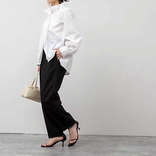【ノーリーズ/NOLLEY'S】の衿フリルリボンブラウス 人気、トレンドファッション・服の通販 founy(ファニー) 　ファッション　Fashion　レディースファッション　WOMEN　トップス・カットソー　Tops/Tshirt　シャツ/ブラウス　Shirts/Blouses　2025年　2025　2025春夏・S/S　Ss,Spring/Summer,2025　おすすめ　Recommend　オケージョン　Occasion　デニム　Denim　フリル　Frills　リボン　Ribbon　エレガント 上品　Elegant　other-3|ID: prp329100004393792 ipo3291000000031712212