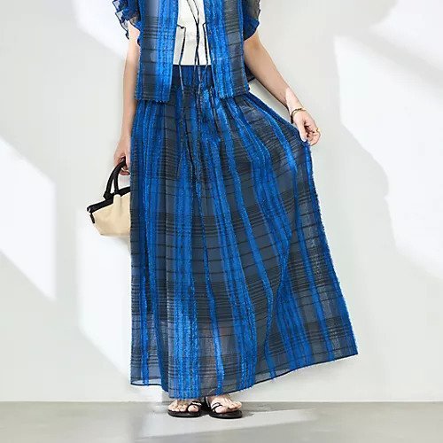 【ノーリーズ/NOLLEY'S】の《セットアップ対応》KIRYUチェック柄カットジャガードスカート インテリア・キッズ・メンズ・レディースファッション・服の通販 founy(ファニー) 　ファッション　Fashion　レディースファッション　WOMEN　セットアップ　Setup　スカート　Skirt　2025年　2025　2025春夏・S/S　Ss,Spring/Summer,2025　カットジャガード　Cut Jacquard　シンプル　Simple　セットアップ　Set Up　チェック　Check　人気　Popularity　定番　Standard　ブルー系その他6|ID: prp329100004393818 ipo3291000000031961792