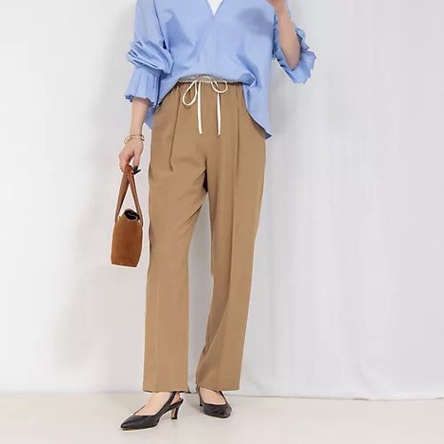【ノーリーズ/NOLLEY'S】のウォッシャブルウエスト配色イージーパンツ インテリア・キッズ・メンズ・レディースファッション・服の通販 founy(ファニー) 　ファッション　Fashion　レディースファッション　WOMEN　パンツ　Pants　2025年　2025　2025春夏・S/S　Ss,Spring/Summer,2025　ストレッチ　Stretch　キャメル|ID: prp329100004393850 ipo3291000000032025172