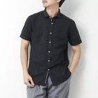 【ノーリーズ グッドマン/NOLLEY'S goodman / MEN】の《ビジカジ対応》ハイゲージ サッカーストライプパラシュート半袖シャツ 25SS ネイビー|ID: prp329100004393964 ipo3291000000031915873