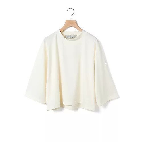 【ミディウミ/MidiUmi】のモックネックワイドT インテリア・キッズ・メンズ・レディースファッション・服の通販 founy(ファニー) 　ファッション　Fashion　レディースファッション　WOMEN　カットソー　Cut And Sew　モックネック　Mock Neck　ワイド　Wide　オフホワイト|ID: prp329100004406240 ipo3291000000030777916