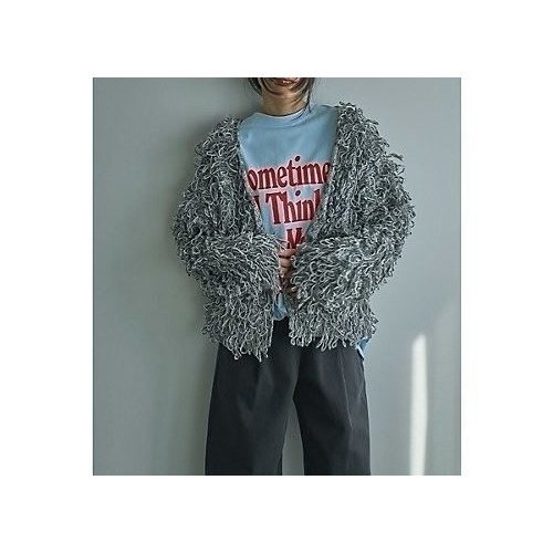 【マージュール/marjour】のMIX LOOP KNIT CARDIGAN 人気、トレンドファッション・服の通販 founy(ファニー) 　ファッション　Fashion　レディースファッション　WOMEN　トップス・カットソー　Tops/Tshirt　ニット　Knit Tops　カーディガン　Cardigans　カーディガン　Cardigan　ストレッチ　Stretch　プリント　Print　プレーン　Plane　ボトム　Bottom　ミックス　Mix　ループ　Loop　 other-1|ID: prp329100004406249 ipo3291000000030777959