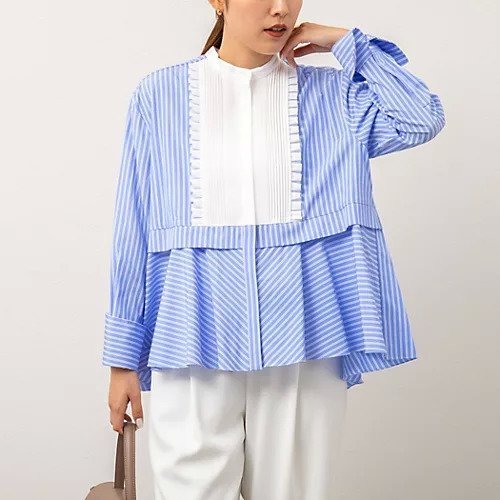 【ノーリーズ/NOLLEY'S】の【MARILYN MOON/マリリーンムーン】タックフリルフレアシャツ インテリア・キッズ・メンズ・レディースファッション・服の通販 founy(ファニー) https://founy.com/ ファッション Fashion レディースファッション WOMEN トップス・カットソー Tops/Tshirt シャツ/ブラウス Shirts/Blouses 2025年 2025 2025春夏・S/S Ss,Spring/Summer,2025 エレガント 上品 Elegant タイトスカート Tight Skirt デニム Denim フレア Flare モダン Modern |ID: prp329100004408667 ipo3291000000031821711