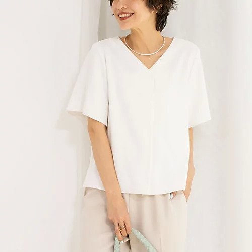 【ノーリーズソフィー/NOLLEY'S sophi】の《セットアップ対応》ツイルVタックブラウス インテリア・キッズ・メンズ・レディースファッション・服の通販 founy(ファニー) 　ファッション　Fashion　レディースファッション　WOMEN　トップス・カットソー　Tops/Tshirt　シャツ/ブラウス　Shirts/Blouses　2025年　2025　2025春夏・S/S　Ss,Spring/Summer,2025　おすすめ　Recommend　シンプル　Simple　セットアップ　Set Up　ツイル　Twill　ボトム　Bottom　ワイド　Wide　夏　Summer　春　Spring　S/S・春夏　Ss・Spring/Summer　ホワイト|ID: prp329100004408675 ipo3291000000031712294