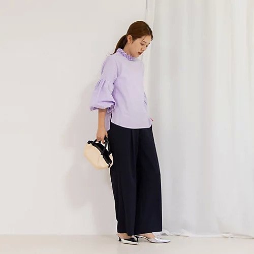 【ノーリーズ/NOLLEY'S】の【MARILYN MOON/マリリーンムーン】タックフリルボリュームブラウス 人気、トレンドファッション・服の通販 founy(ファニー) 　ファッション　Fashion　レディースファッション　WOMEN　トップス・カットソー　Tops/Tshirt　シャツ/ブラウス　Shirts/Blouses　2025年　2025　2025春夏・S/S　Ss,Spring/Summer,2025　おすすめ　Recommend　エレガント 上品　Elegant　シンプル　Simple　デニム　Denim　バランス　Balance　フリル　Frills　ボトム　Bottom　モダン　Modern　other-3|ID: prp329100004408677 ipo3291000000031712239