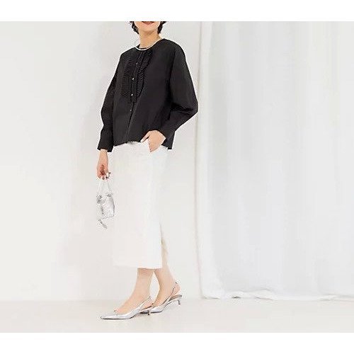 【ノーリーズ/NOLLEY'S】の【MARILYN MOON/マリリーンムーン】ドラマティックタックモチーフコクーンブラウス 人気、トレンドファッション・服の通販 founy(ファニー) 　ファッション　Fashion　レディースファッション　WOMEN　トップス・カットソー　Tops/Tshirt　シャツ/ブラウス　Shirts/Blouses　2025年　2025　2025春夏・S/S　Ss,Spring/Summer,2025　エレガント 上品　Elegant　チュール　Tulle　バランス　Balance　フリル　Frills　プリーツ　Pleats　ボトム　Bottom　モダン　Modern　モチーフ　Motif　other-2|ID: prp329100004408680 ipo3291000000031712263