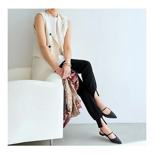 【エクラ/eclat】のとろみスリットリブパンツ 人気、トレンドファッション・服の通販 founy(ファニー) 　ファッション　Fashion　レディースファッション　Fashion for Women　パンツ　Pants & Trousers　とろみ　Fluid, Flowy Fabric　ドローコード　Drawcord, Drawstring Cord　モダン　Modern, Contemporary　別注　Limited Edition, Custom Order　洗える　Machine Washable　other-3|ID: prp329100004408703 ipo3291000000031423640
