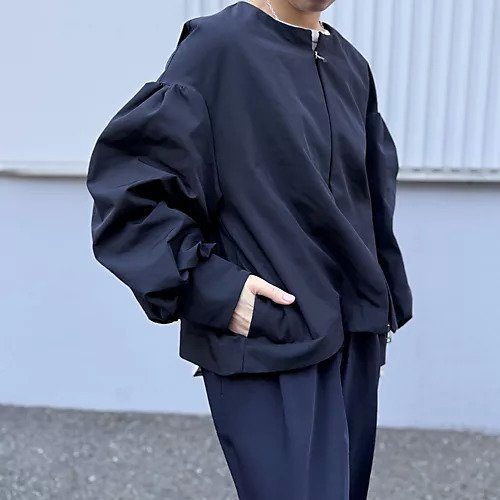 【エムティーモデリスト/mtmodelist】のショートブルゾン 人気、トレンドファッション・服の通販 founy(ファニー) 　ファッション　Fashion　レディースファッション　WOMEN　アウター　Coat Outerwear　ブルゾン　Blouson/Jackets　ギャザー　Gather　コンパクト　Compact　ショート　Short　ストレッチ　Stretch　バランス　Balance　フォルム　Form　ブルゾン　Blouson　エレガント 上品　Elegant　other-2|ID: prp329100004408731 ipo3291000000031260482