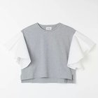 【アダワス/ADAWAS】の【HPS別注】袖フリルTシャツ 人気、トレンドファッション・服の通販 founy(ファニー) ファッション Fashion レディースファッション WOMEN トップス・カットソー Tops/Tshirt シャツ/ブラウス Shirts/Blouses ロング / Tシャツ T-Shirts フリル Frills 別注 Special Order 洗える Washable thumbnail GREY&#215;WHITE|ID: prp329100004411064 ipo3291000000030803021